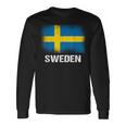 スウェーデン国旗スウェーデン 長袖Tシャツ ギフトのアイデア