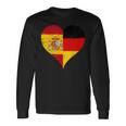 スペインとドイツのハーフaのかっこいい国旗 スペイン ドイツの国旗 Pain German Flag 長袖Tシャツ ギフトのアイデア