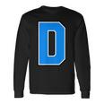 ダブリン郡 スカイブルー ネイビー アルファベット D ゲール語 フットボール ハーリング 長袖Tシャツ ギフトのアイデア