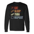 チューバ奏者スケジュール チューバ愛好家 金管楽器 長袖Tシャツ ギフトのアイデア