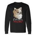 チワワ ロングヘア チワワ ロングヘア ママ ママ 犬好き 長袖Tシャツ ギフトのアイデア