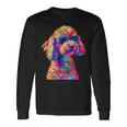トイプードル愛好家デザイン ポップアート 面白いトイプードル 犬 長袖Tシャツ ギフトのアイデア