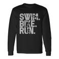 トライアスロン 水泳 バイク ラン トライアスロン 長袖Tシャツ ギフトのアイデア