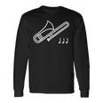トロンボーン 音符 楽譜 音楽 楽器 長袖Tシャツ ギフトのアイデア