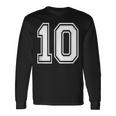 ナンバー10 誕生日ギフト スポーツ選手 チーム番号入りジャージ 長袖Tシャツ ギフトのアイデア