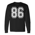 ナンバー86 86歳の誕生日ギフト選手チーム番号入りジャージ 長袖Tシャツ ギフトのアイデア