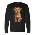 ノーフォークテリア 犬 モチーフ ペット アートワーク ノーフォークテリア 長袖Tシャツ ギフトのアイデア
