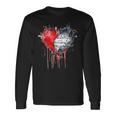 ハート 音符 パンクロック ゴシック 音楽愛好家 長袖Tシャツ ギフトのアイデア