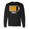 バッテリー75残り75バッテリーフルtシャツバッテリー低 長袖Tシャツ ギフトのアイデア