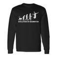 バドミントンの進化 長袖Tシャツ ギフトのアイデア