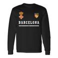 バルセロナ サッカースポーツ フラッグ フットボール 長袖Tシャツ ギフトのアイデア