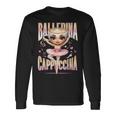 バレリーナ カプチーナ イタリアン ブレイン ロート ファニー カプチーノ ミーム 長袖Tシャツ ギフトのアイデア