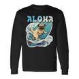 パグサーフィン アロハ サーフボード&ウェーブ 長袖Tシャツ ギフトのアイデア