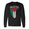 パレスチナ国旗 シールドフリー パレスチナガザ パレスチナ人 長袖Tシャツ ギフトのアイデア