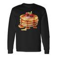 パンケーキシロップ 水彩食品 朝食 ストロベリースイーツ 長袖Tシャツ ギフトのアイデア