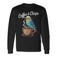 ヒップスター セキセイインコ コーヒー セキセイインコ 長袖Tシャツ ギフトのアイデア