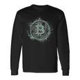 ビットコイン Btcシンボル 暗号とビットコイン 長袖Tシャツ ギフトのアイデア