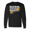 ビール ギター リピート ギター ベース ロックンロール ギタリスト向け 長袖Tシャツ ギフトのアイデア