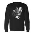 ピアノ 猫 長袖Tシャツ ギフトのアイデア