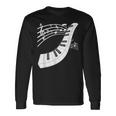 ピアノの鍵盤・音符・楽器ピアノ 長袖Tシャツ ギフトのアイデア