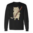 ファゴット猫ミュージシャン レトロ キュート バンド オーケストラ 長袖Tシャツ ギフトのアイデア