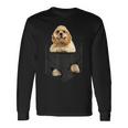 ファニーアメリカンコッカースパニエル ポケットに入った犬好き向け 長袖Tシャツ ギフトのアイデア