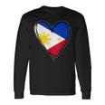フィリピン独立記念日 I Love Philippines 国旗 ハート 長袖Tシャツ ギフトのアイデア