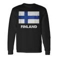 フィンランド国旗tシャツ 長袖Tシャツ ギフトのアイデア