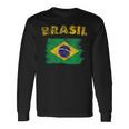 ブラジルの国旗 Brasil 長袖Tシャツ ギフトのアイデア