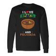ブラジル料理 ブラジル国旗 I Love Brazil And Feijoada 長袖Tシャツ ギフトのアイデア