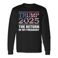 プロトランプシャツ2024 大統領トランプの帰還 2025 長袖Tシャツ ギフトのアイデア