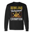 ボウリング大会優勝 クルー ボウリング チーム ホビー ボウラー 長袖Tシャツ ギフトのアイデア