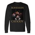 ボヘミアン キャットソディ 猫 子猫 ニャー パロディ 面白い 猫好き 長袖Tシャツ ギフトのアイデア