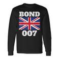 ボンドユニオンフラッグ 007 レトロシャツ 長袖Tシャツ ギフトのアイデア