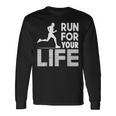 マラソンランナー Run For Your Life ランニング 長袖Tシャツ ギフトのアイデア