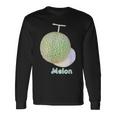 メロン Melon 『フルーツ ポップ』果物 リアル シンプル かわいい イラスト 長袖Tシャツ ギフトのアイデア
