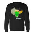 メロン 3 Melon メロンソーダ クリームソーダ カット 『デリシャス フルーツ』果物 リアル 面白い イラスト 長袖Tシャツ ギフトのアイデア