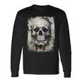 モダンなヒップホップ、レトロ、ヴィンテージ、エッジの効いた Y2k Hip Hop アーバン ストリートウェア、スカル 長袖Tシャツ ギフトのアイデア