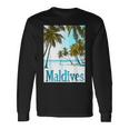 モルディブ島 ビーチ 熱帯風景 旅行 お土産 長袖Tシャツ ギフトのアイデア
