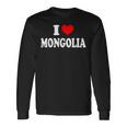 モンゴル I Love Mongolia 長袖Tシャツ ギフトのアイデア
