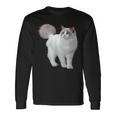 ラグドール 猫のポートレート ラグドール キャットヘッド ラグドール 猫の顔 長袖Tシャツ ギフトのアイデア