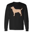 ラブラドールレトリバー 犬のシルエット 長袖Tシャツ ギフトのアイデア