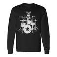 ロックスター ドラマー 猫 ドラム演奏 ミュージシャン バンド 音楽好き 長袖Tシャツ ギフトのアイデア