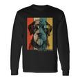 ヴィンテージ ジャイアント シュナウザー 犬 ママ パパ キッズ メンズ レディース 長袖Tシャツ ギフトのアイデア
