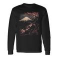 ヴィンテージ 桜 富士山 日本アート 日本 グラフィック 長袖Tシャツ ギフトのアイデア