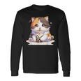原宿竹下通りの可愛い子猫 アニメ好き オタクを癒すタピオカ茶 長袖Tシャツ ギフトのアイデア