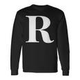 名前入り アルファベット イニシャル文字 R ギフト 長袖Tシャツ ギフトのアイデア