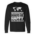 地理の先生への贈り物-面白い地理の恋人のユーモア 長袖Tシャツ ギフトのアイデア
