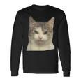 怒っている猫 リアル ミーム ウイルス インターネット 長袖Tシャツ ギフトのアイデア