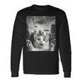怖い猫 エイリアン Ufo 宇宙愛好家 面白い 長袖Tシャツ ギフトのアイデア